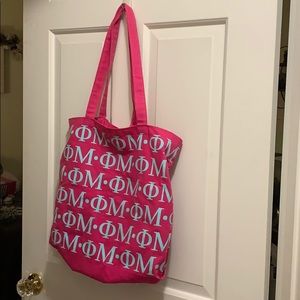 Phi Mu tote bag